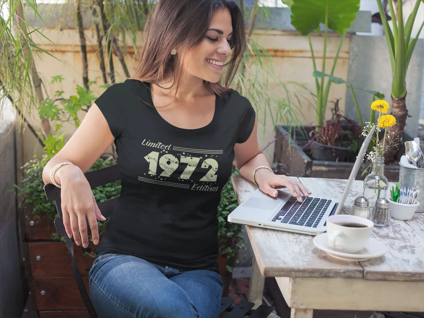 1972 Limited Edition Star, Women's T-shirt, Black, Birthday Gift 00383