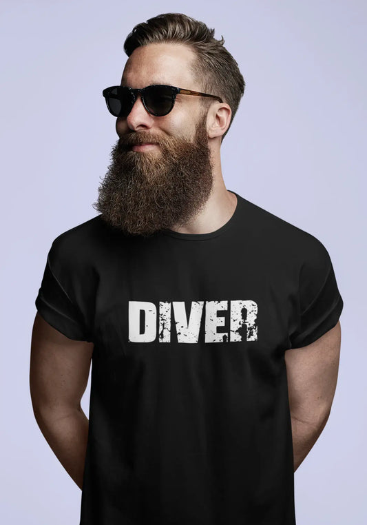 diver Men's Retro T shirt Black Birthday Gift 00553