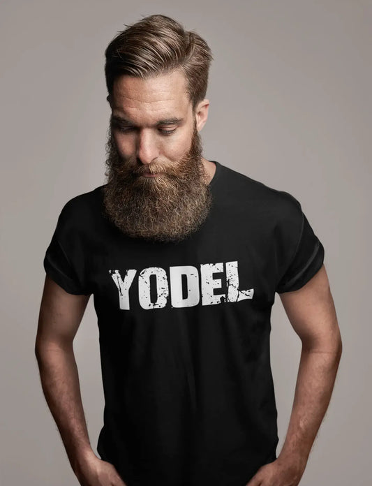 yodel Men's Retro T shirt Black Birthday Gift 00553
