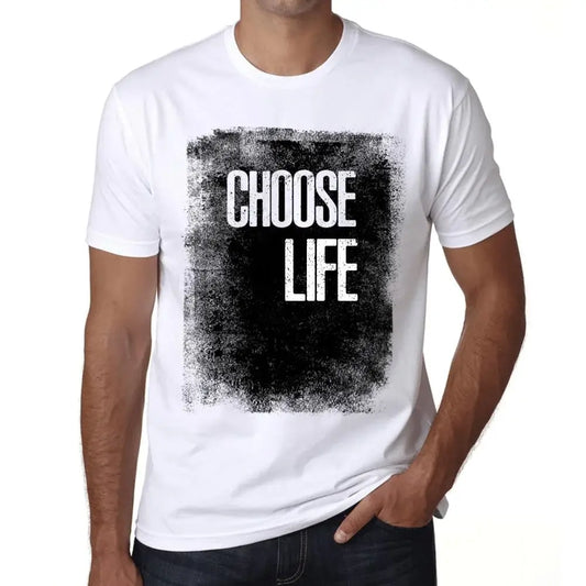Men's Graphic T-Shirt Choose Life Eco-Friendly Limited Edition Short Sleeve Tee-Shirt Vintage Birthday Gift Novelty