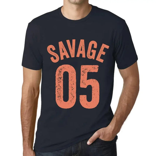 Men's Graphic T-Shirt Savage 05 5th Birthday Anniversary 5 Year Old Gift 2019 Vintage Eco-Friendly Short Sleeve Novelty Tee