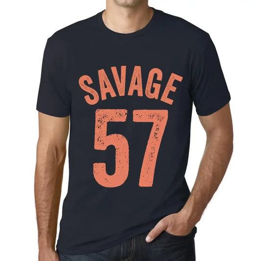 Men's Graphic T-Shirt Savage 57 57th Birthday Anniversary 57 Year Old Gift 1967 Vintage Eco-Friendly Short Sleeve Novelty Tee