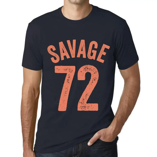 Men's Graphic T-Shirt Savage 72 72nd Birthday Anniversary 72 Year Old Gift 1952 Vintage Eco-Friendly Short Sleeve Novelty Tee