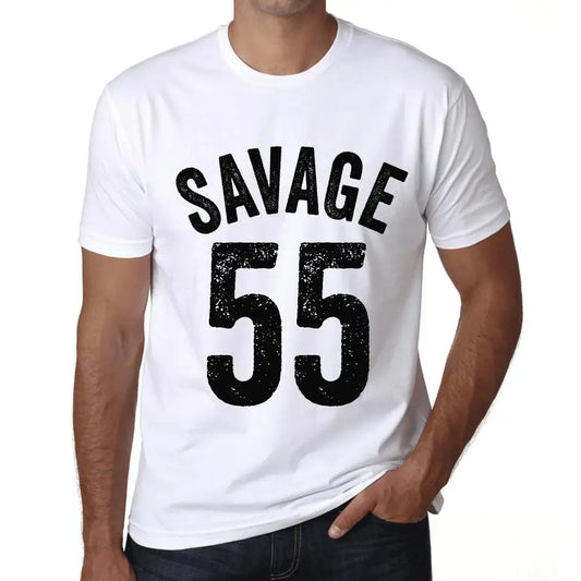 Men's Graphic T-Shirt Savage 55 55th Birthday Anniversary 55 Year Old Gift 1969 Vintage Eco-Friendly Short Sleeve Novelty Tee