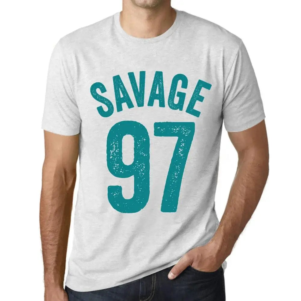 Men's Graphic T-Shirt Savage 97 97th Birthday Anniversary 97 Year Old Gift 1927 Vintage Eco-Friendly Short Sleeve Novelty Tee