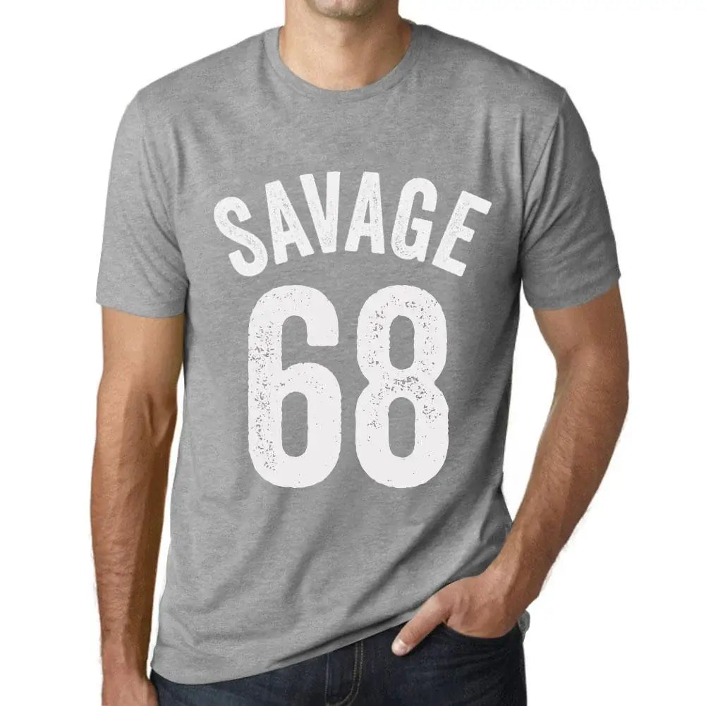 Men's Graphic T-Shirt Savage 68 68th Birthday Anniversary 68 Year Old Gift 1956 Vintage Eco-Friendly Short Sleeve Novelty Tee