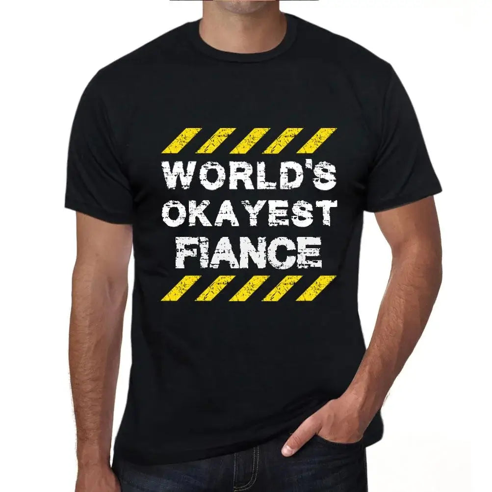 Men's Graphic T-Shirt Worlds Okayest Fiance Eco-Friendly Limited Edition Short Sleeve Tee-Shirt Vintage Birthday Gift Novelty