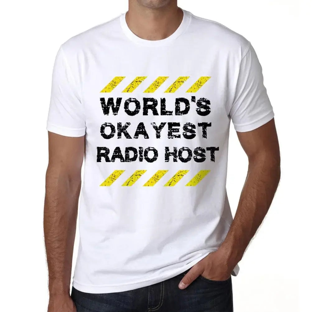 Men's Graphic T-Shirt Worlds Okayest Radio Host Eco-Friendly Limited Edition Short Sleeve Tee-Shirt Vintage Birthday Gift Novelty