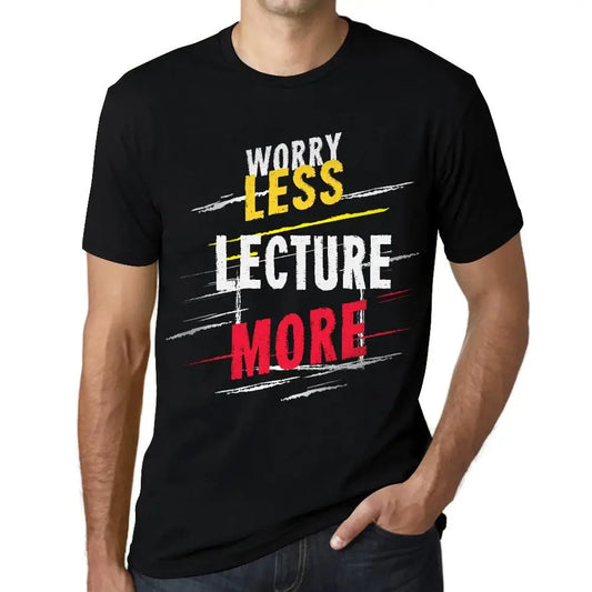Men's Graphic T-Shirt Worry Less Lecture More Eco-Friendly Limited Edition Short Sleeve Tee-Shirt Vintage Birthday Gift Novelty