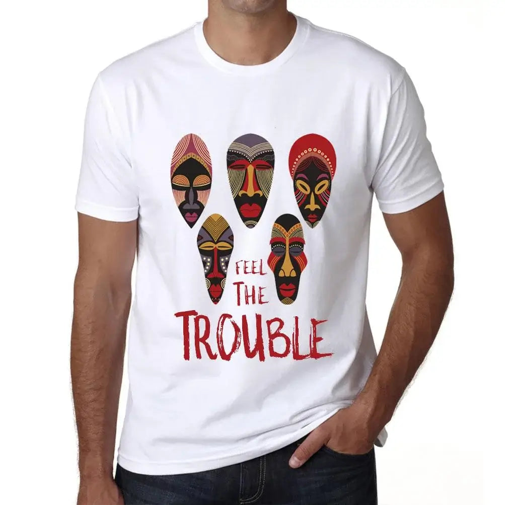 Men's Graphic T-Shirt Native Feel The Trouble Eco-Friendly Limited Edition Short Sleeve Tee-Shirt Vintage Birthday Gift Novelty