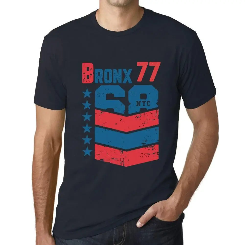 Men's Graphic T-Shirt Bronx 77 77th Birthday Anniversary 77 Year Old Gift 1947 Vintage Eco-Friendly Short Sleeve Novelty Tee