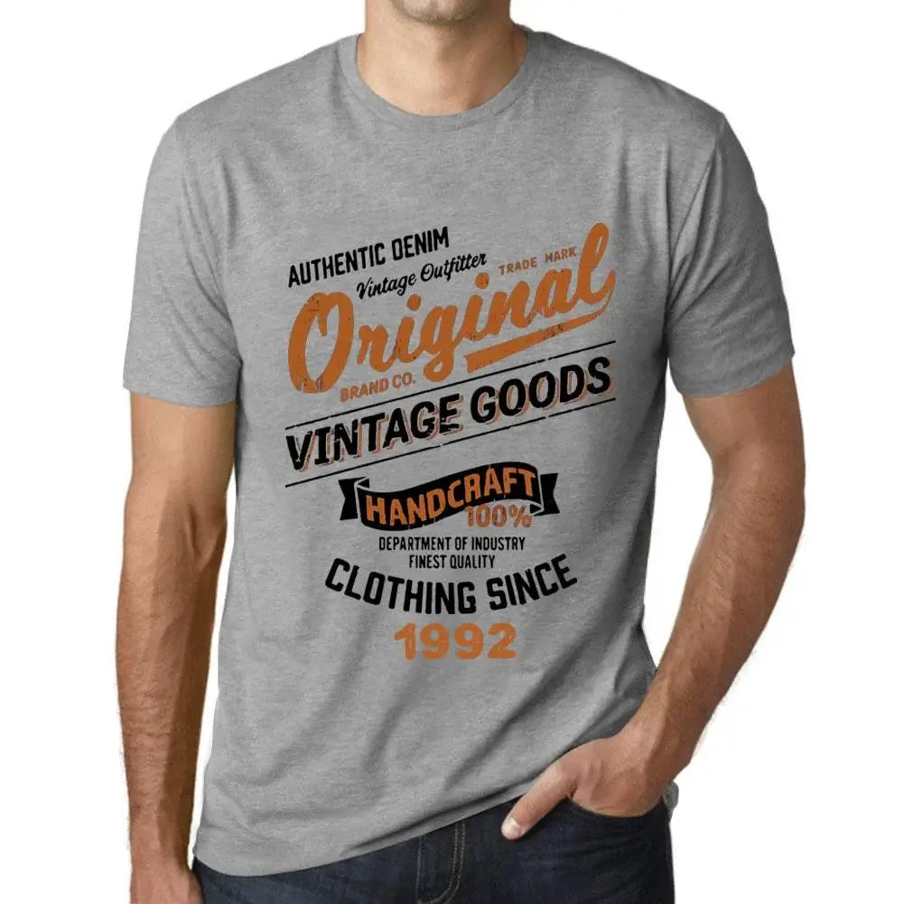 Men's Graphic T-Shirt Original Vintage Clothing Since 1992 32nd Birthday Anniversary 32 Year Old Gift 1992 Vintage Eco-Friendly Short Sleeve Novelty Tee