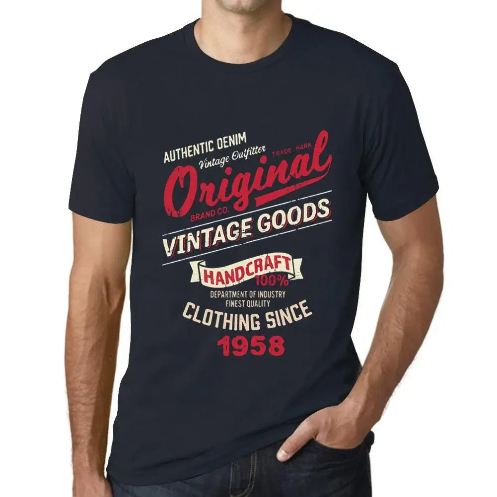 Men's Graphic T-Shirt Original Vintage Clothing Since 1958 66th Birthday Anniversary 66 Year Old Gift 1958 Vintage Eco-Friendly Short Sleeve Novelty Tee