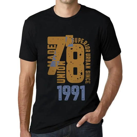 Men's Graphic T-Shirt Superior Urban Style Since 1991 33rd Birthday Anniversary 33 Year Old Gift 1991 Vintage Eco-Friendly Short Sleeve Novelty Tee