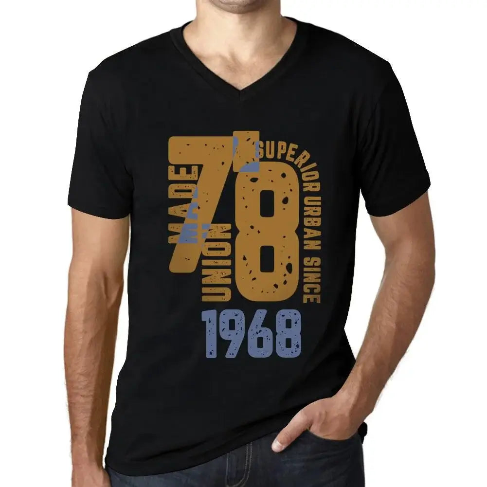 Men's Graphic T-Shirt V Neck Superior Urban Style Since 1968 56th Birthday Anniversary 56 Year Old Gift 1968 Vintage Eco-Friendly Short Sleeve Novelty Tee