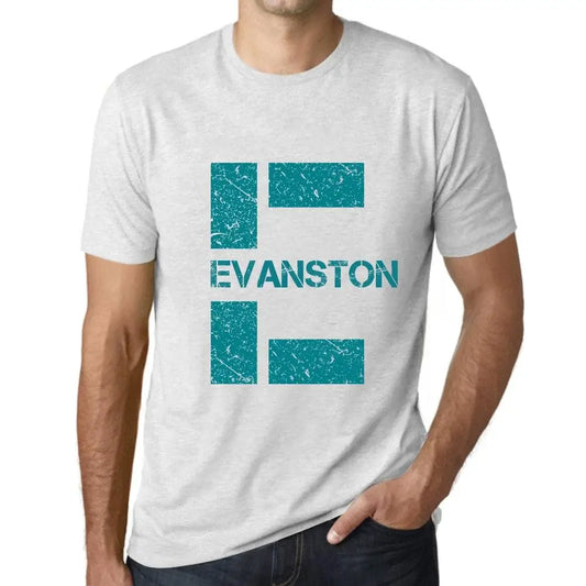 Men's Graphic T-Shirt Evanston Eco-Friendly Limited Edition Short Sleeve Tee-Shirt Vintage Birthday Gift Novelty