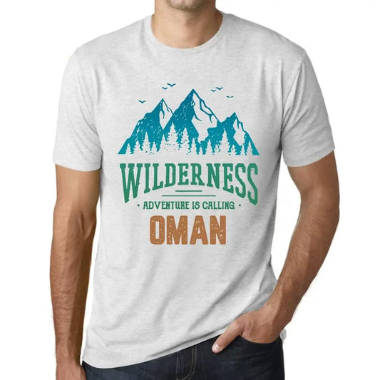 Men's Graphic T-Shirt Wilderness, Adventure Is Calling Oman Eco-Friendly Limited Edition Short Sleeve Tee-Shirt Vintage Birthday Gift Novelty