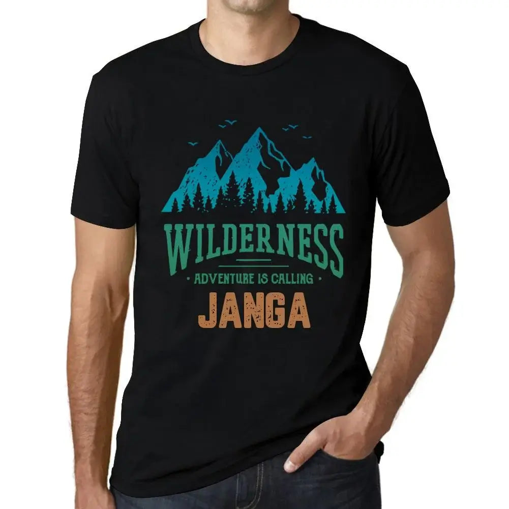 Men's Graphic T-Shirt Wilderness, Adventure Is Calling Janga Eco-Friendly Limited Edition Short Sleeve Tee-Shirt Vintage Birthday Gift Novelty