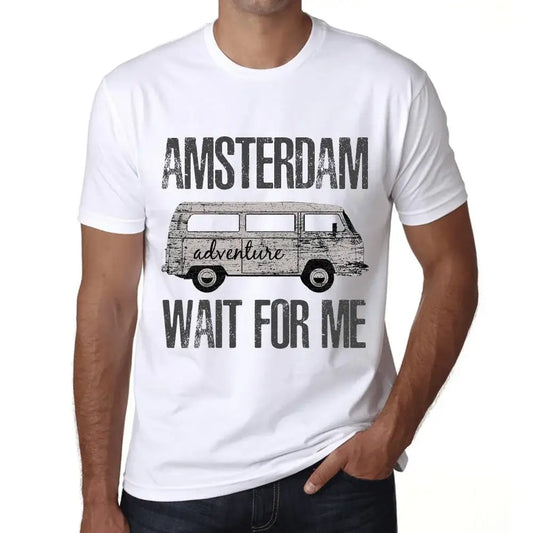 Men's Graphic T-Shirt Adventure Wait For Me In Amsterdam Eco-Friendly Limited Edition Short Sleeve Tee-Shirt Vintage Birthday Gift Novelty