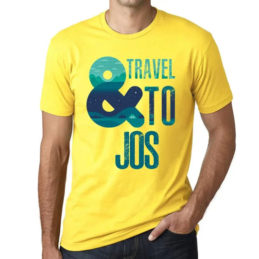 Men's Graphic T-Shirt And Travel To Jos Eco-Friendly Limited Edition Short Sleeve Tee-Shirt Vintage Birthday Gift Novelty