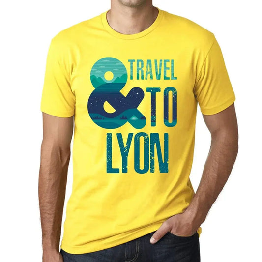 Men's Graphic T-Shirt And Travel To Lyon Eco-Friendly Limited Edition Short Sleeve Tee-Shirt Vintage Birthday Gift Novelty