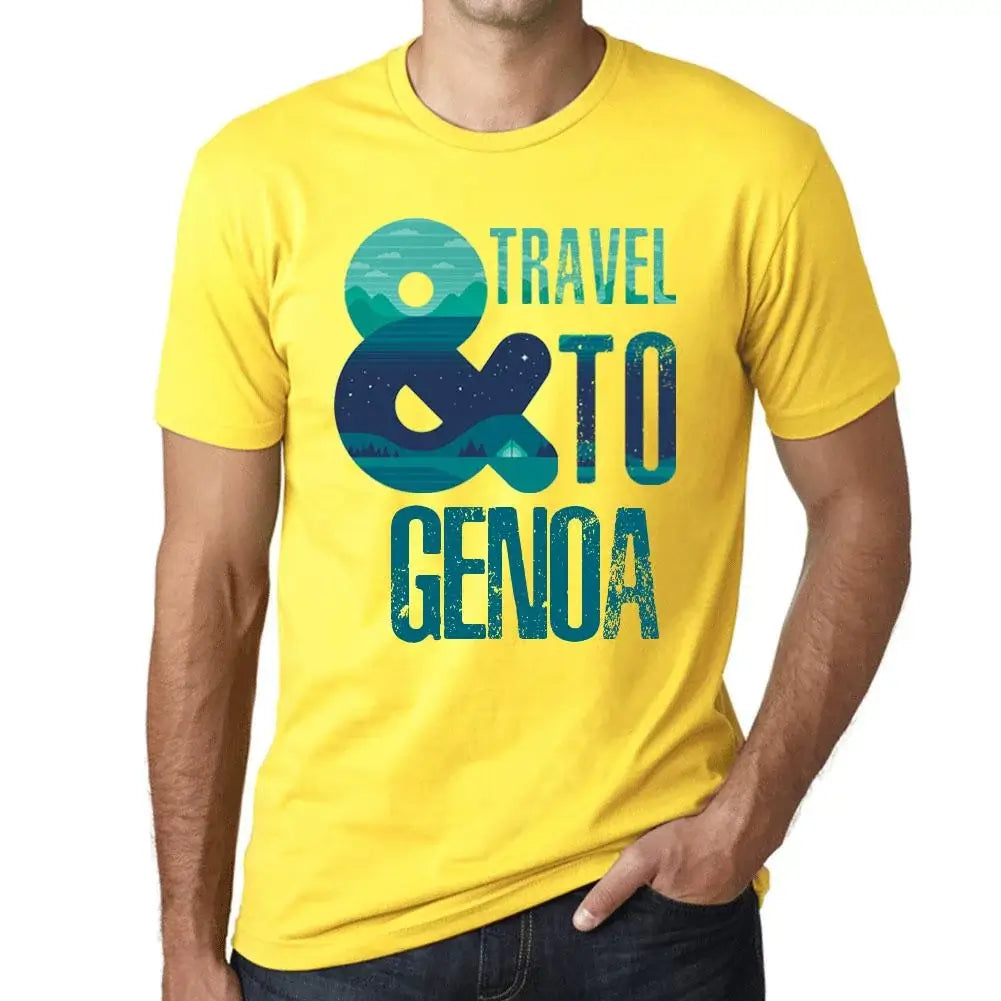 Men's Graphic T-Shirt And Travel To Genoa Eco-Friendly Limited Edition Short Sleeve Tee-Shirt Vintage Birthday Gift Novelty