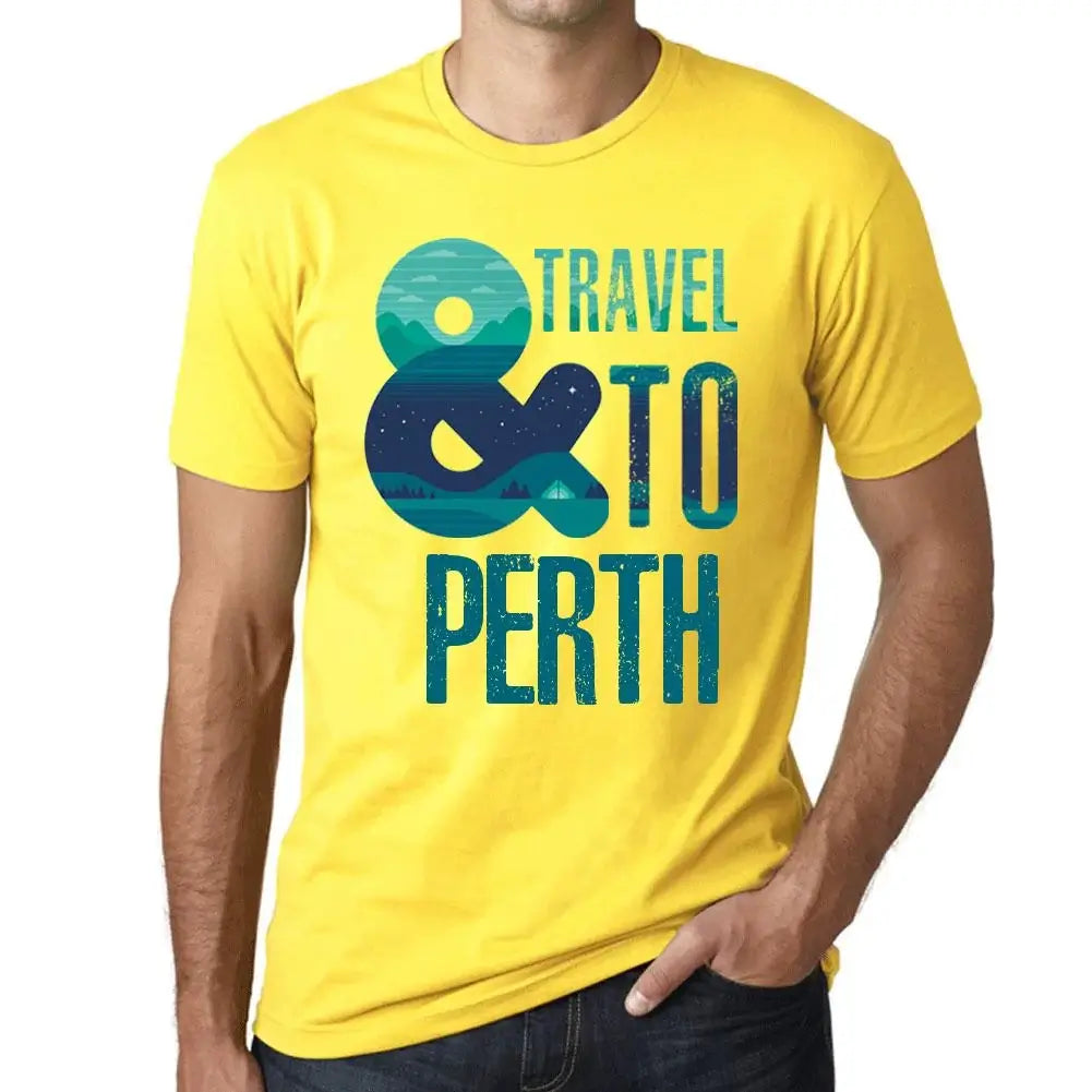 Men's Graphic T-Shirt And Travel To Perth Eco-Friendly Limited Edition Short Sleeve Tee-Shirt Vintage Birthday Gift Novelty