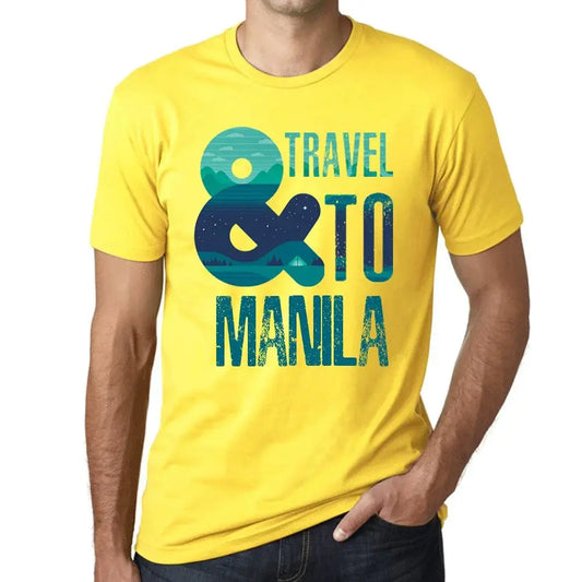 Men's Graphic T-Shirt And Travel To Manila Eco-Friendly Limited Edition Short Sleeve Tee-Shirt Vintage Birthday Gift Novelty