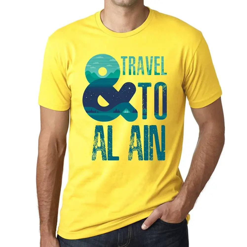 Men's Graphic T-Shirt And Travel To Al Ain Eco-Friendly Limited Edition Short Sleeve Tee-Shirt Vintage Birthday Gift Novelty