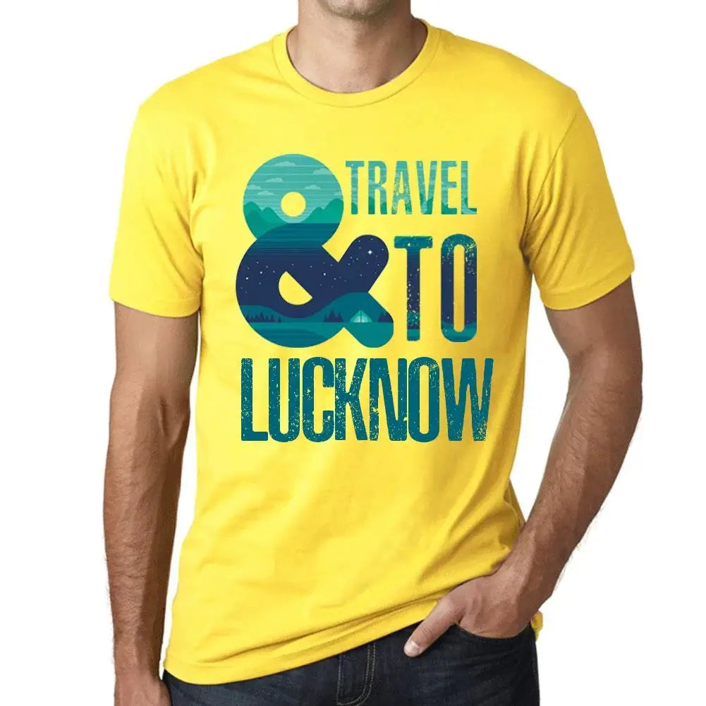 Men's Graphic T-Shirt And Travel To Lucknow Eco-Friendly Limited Edition Short Sleeve Tee-Shirt Vintage Birthday Gift Novelty