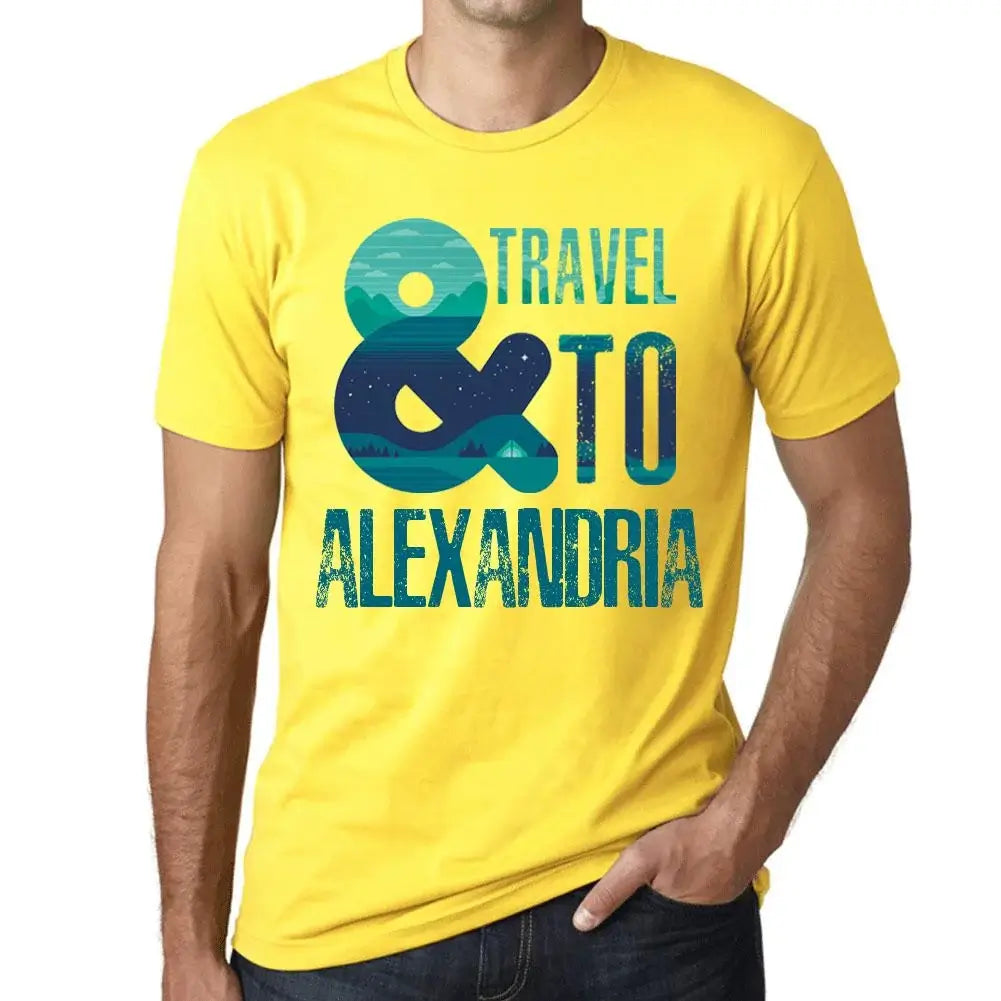 Men's Graphic T-Shirt And Travel To Alexandria Eco-Friendly Limited Edition Short Sleeve Tee-Shirt Vintage Birthday Gift Novelty