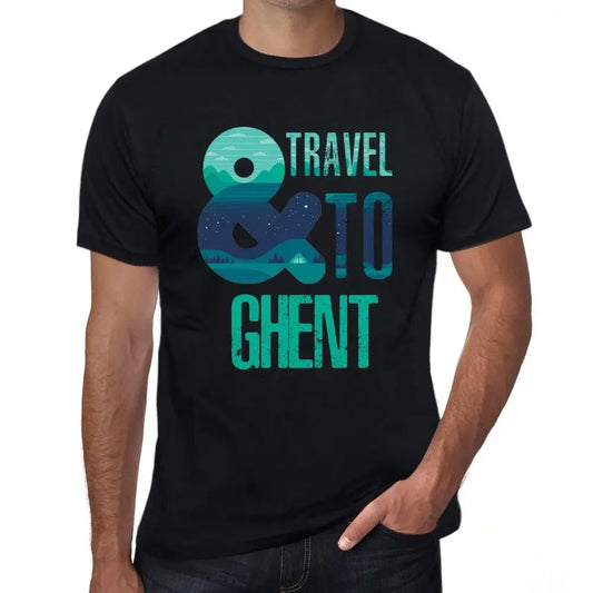 Men's Graphic T-Shirt And Travel To Ghent Eco-Friendly Limited Edition Short Sleeve Tee-Shirt Vintage Birthday Gift Novelty
