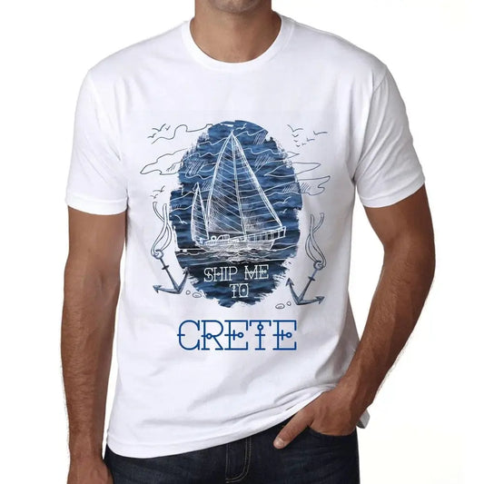 Men's Graphic T-Shirt Ship Me To Crete Eco-Friendly Limited Edition Short Sleeve Tee-Shirt Vintage Birthday Gift Novelty