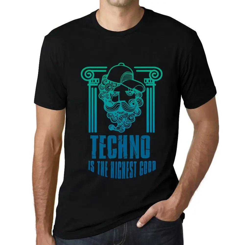 Men's Graphic T-Shirt Techno Is The Highest Good Eco-Friendly Limited Edition Short Sleeve Tee-Shirt Vintage Birthday Gift Novelty