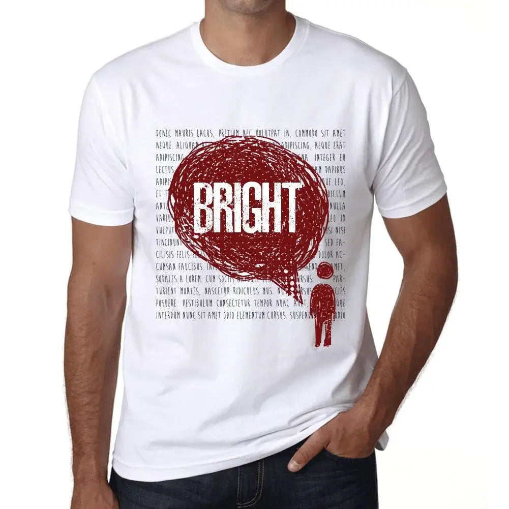 Men's Graphic T-Shirt Thoughts Bright Eco-Friendly Limited Edition Short Sleeve Tee-Shirt Vintage Birthday Gift Novelty