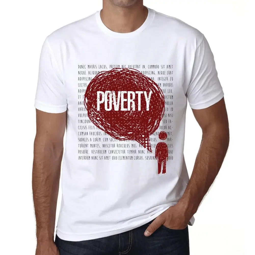 Men's Graphic T-Shirt Thoughts Poverty Eco-Friendly Limited Edition Short Sleeve Tee-Shirt Vintage Birthday Gift Novelty