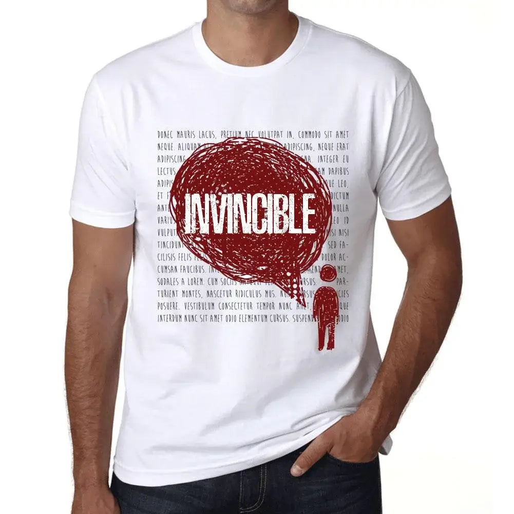 Men's Graphic T-Shirt Thoughts Invincible Eco-Friendly Limited Edition Short Sleeve Tee-Shirt Vintage Birthday Gift Novelty