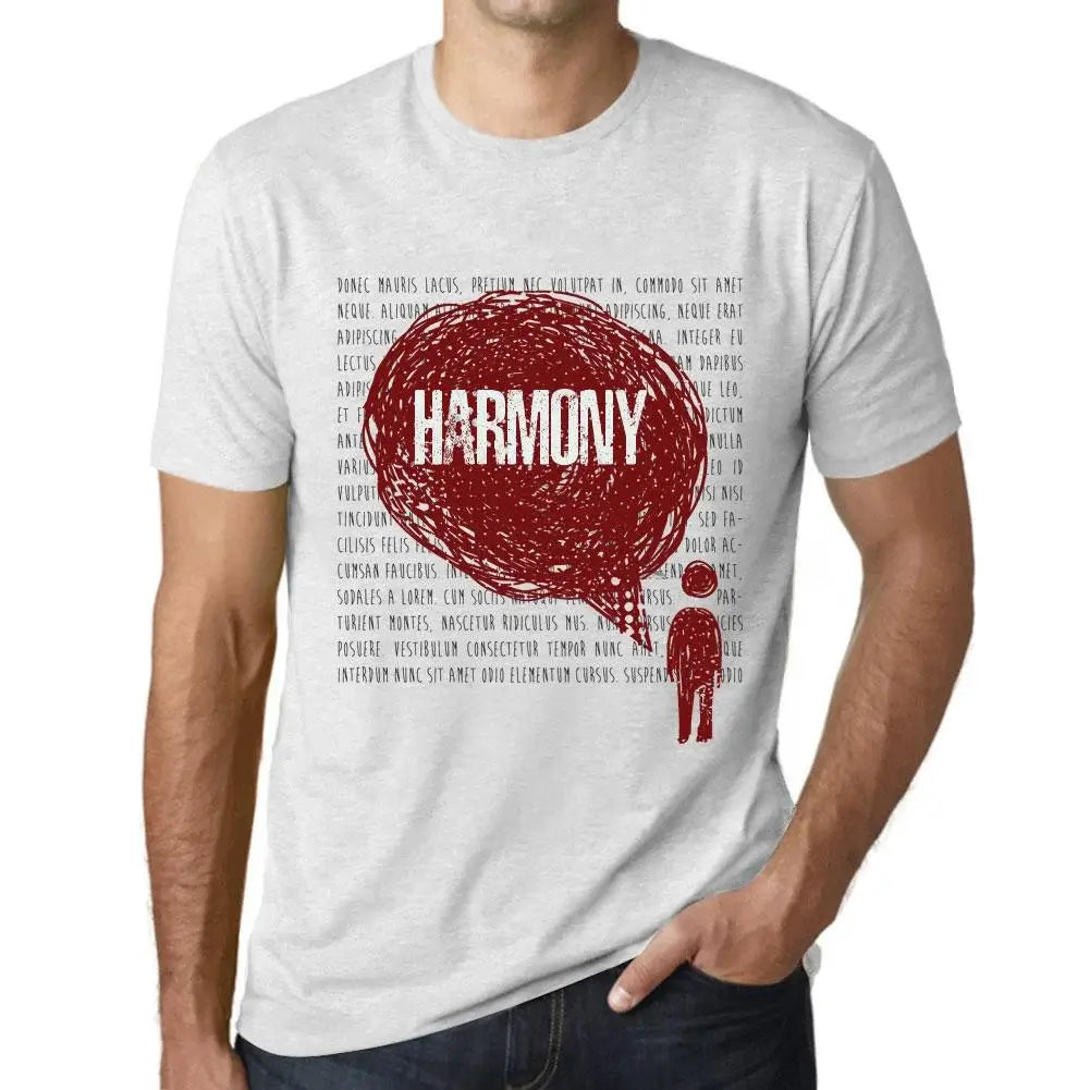 Men's Graphic T-Shirt Thoughts Harmony Eco-Friendly Limited Edition Short Sleeve Tee-Shirt Vintage Birthday Gift Novelty