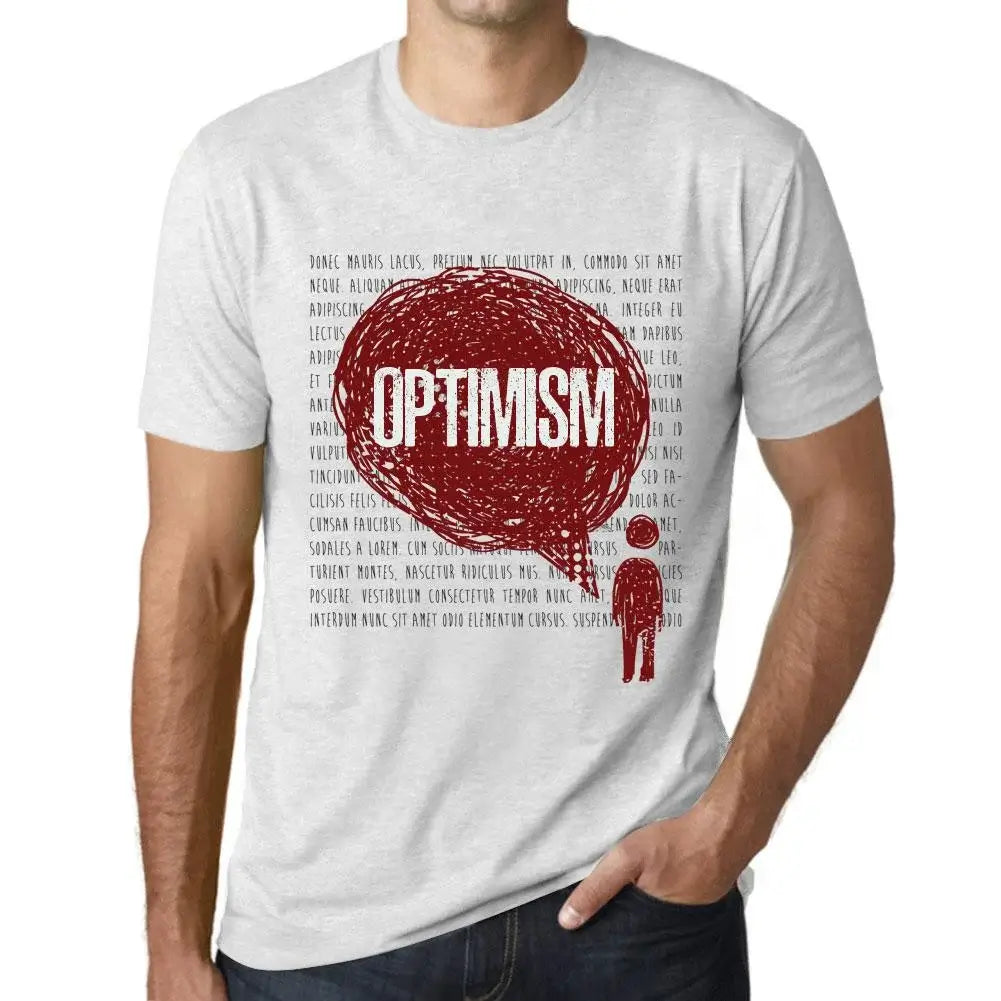 Men's Graphic T-Shirt Thoughts Optimism Eco-Friendly Limited Edition Short Sleeve Tee-Shirt Vintage Birthday Gift Novelty