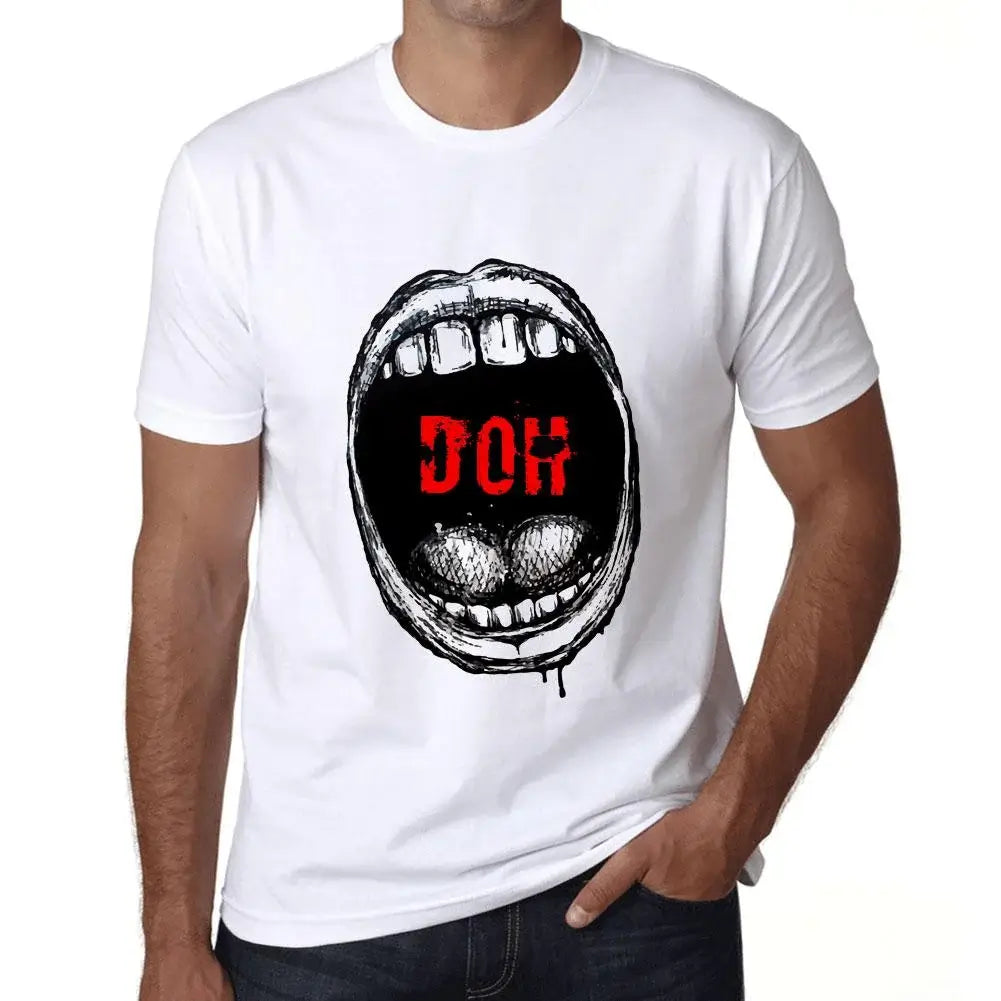 Men's Graphic T-Shirt Mouth Expressions D'oh Eco-Friendly Limited Edition Short Sleeve Tee-Shirt Vintage Birthday Gift Novelty