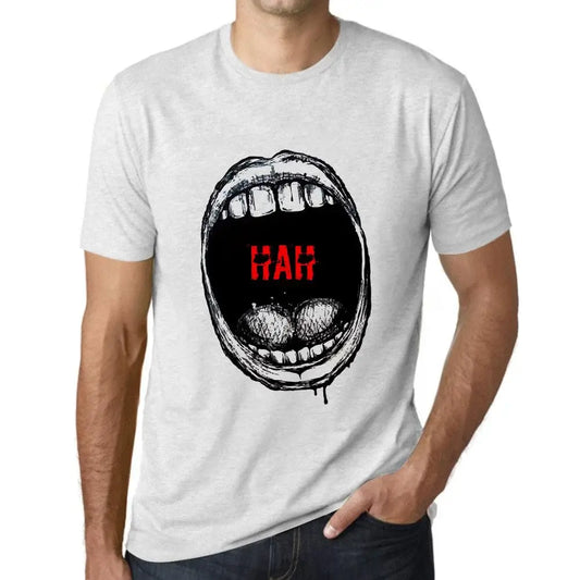 Men's Graphic T-Shirt Mouth Expressions Hah Eco-Friendly Limited Edition Short Sleeve Tee-Shirt Vintage Birthday Gift Novelty