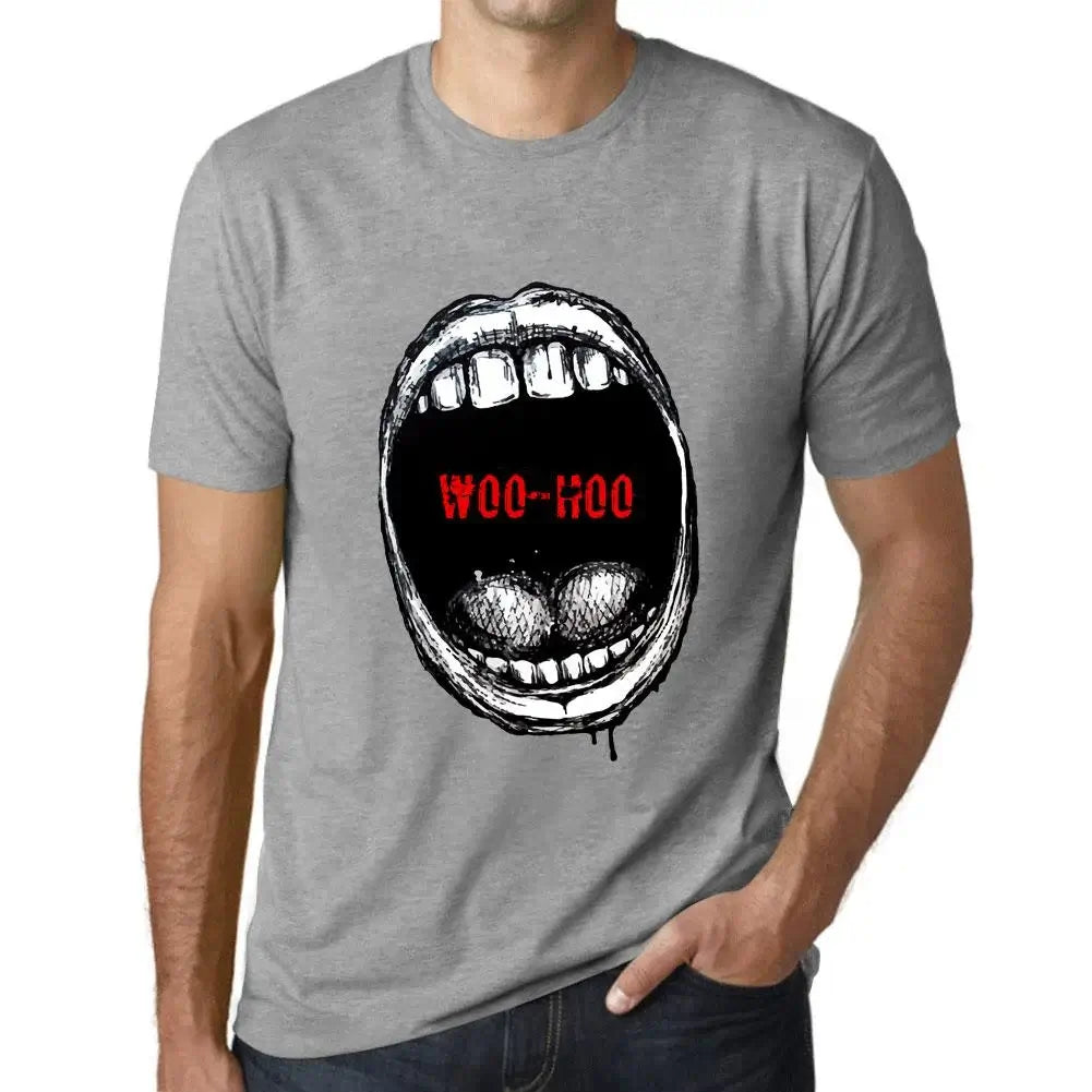 Men's Graphic T-Shirt Mouth Expressions Woo-Hoo Eco-Friendly Limited Edition Short Sleeve Tee-Shirt Vintage Birthday Gift Novelty