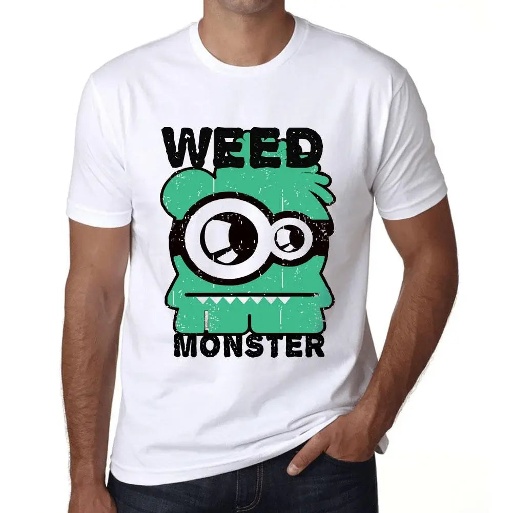 Men's Graphic T-Shirt Weed Monster Eco-Friendly Limited Edition Short Sleeve Tee-Shirt Vintage Birthday Gift Novelty