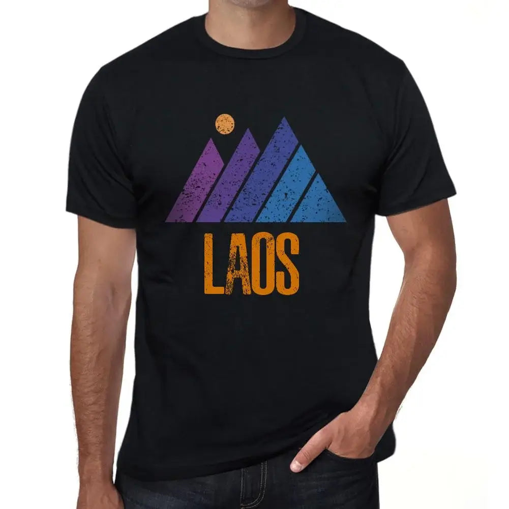 Men's Graphic T-Shirt Mountain Laos Eco-Friendly Limited Edition Short Sleeve Tee-Shirt Vintage Birthday Gift Novelty