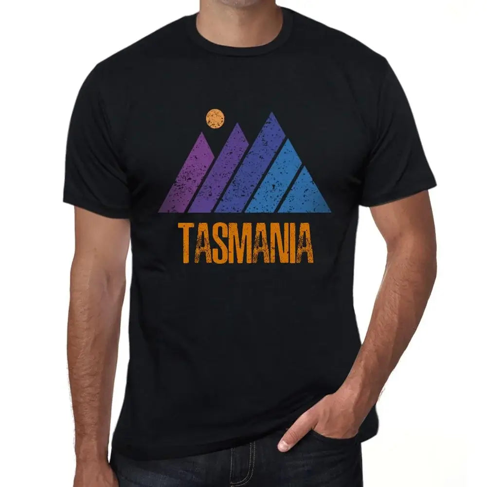 Men's Graphic T-Shirt Mountain Tasmania Eco-Friendly Limited Edition Short Sleeve Tee-Shirt Vintage Birthday Gift Novelty