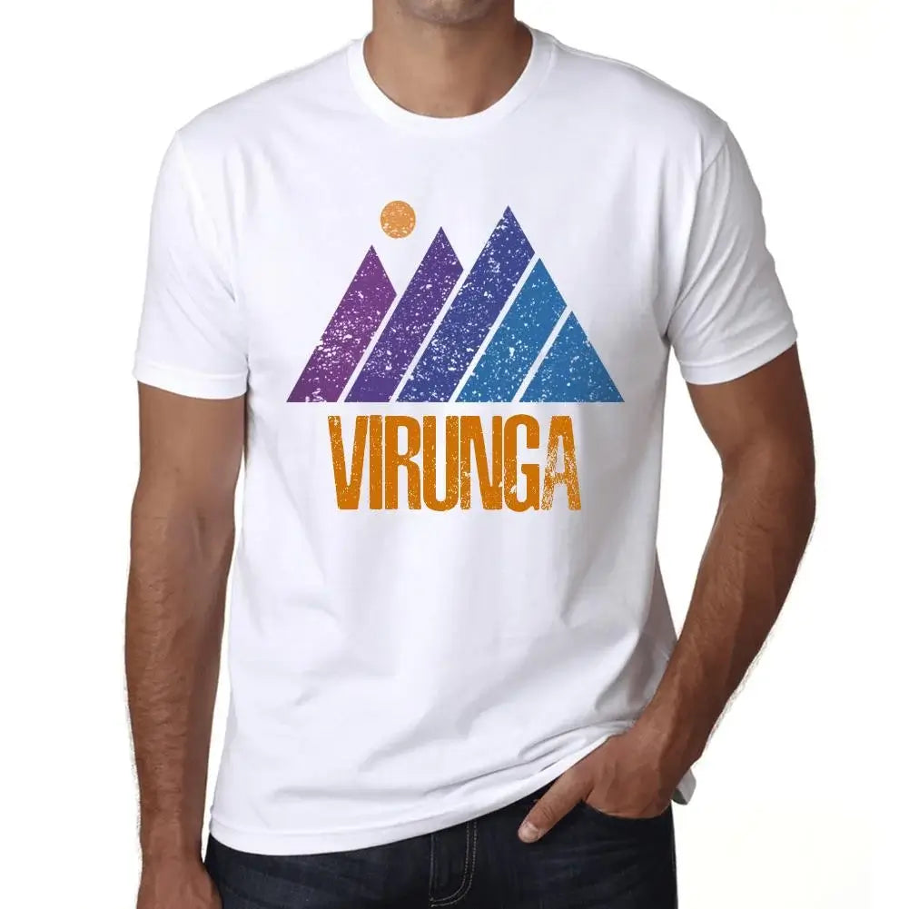 Men's Graphic T-Shirt Mountain Virunga Eco-Friendly Limited Edition Short Sleeve Tee-Shirt Vintage Birthday Gift Novelty