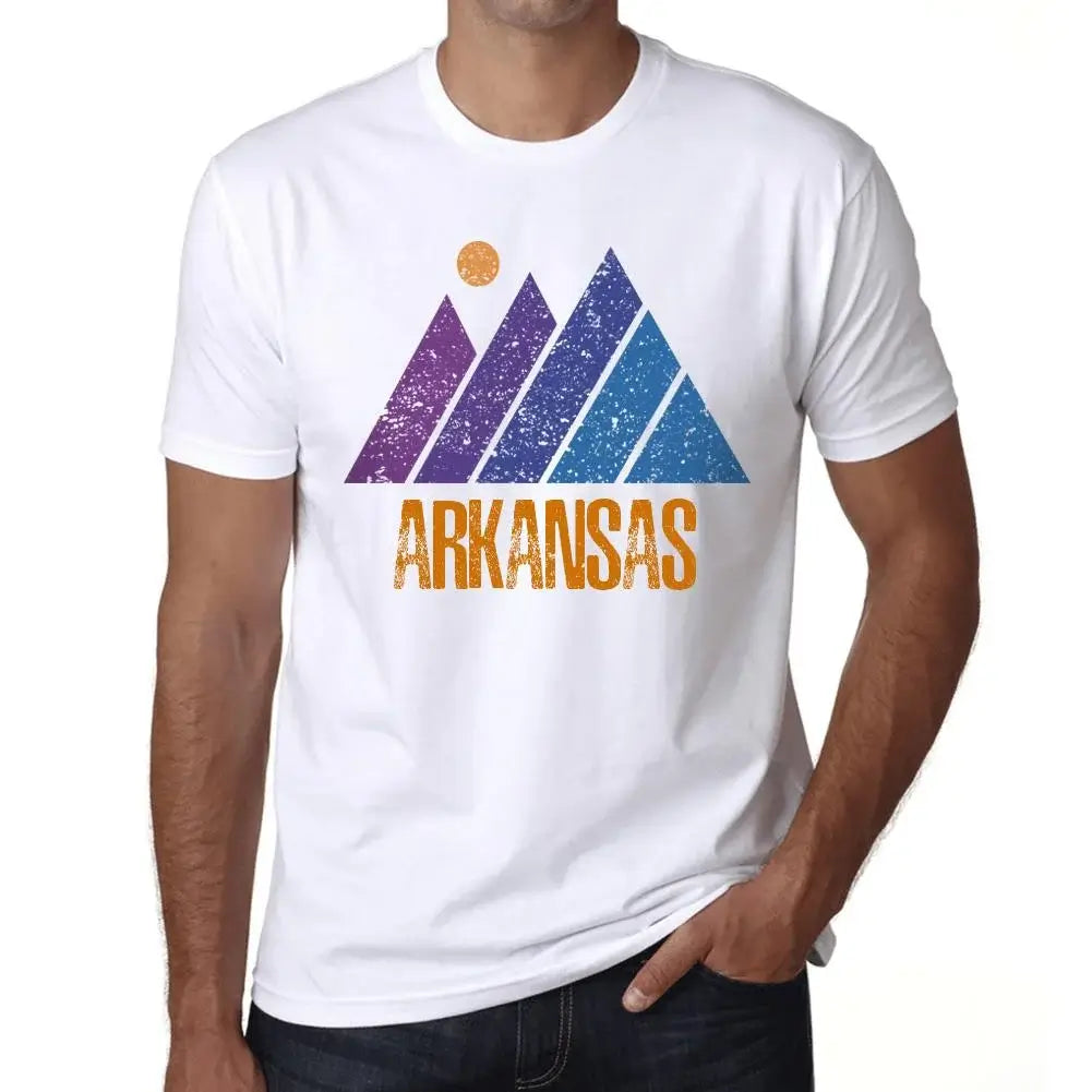 Men's Graphic T-Shirt Mountain Arkansas Eco-Friendly Limited Edition Short Sleeve Tee-Shirt Vintage Birthday Gift Novelty