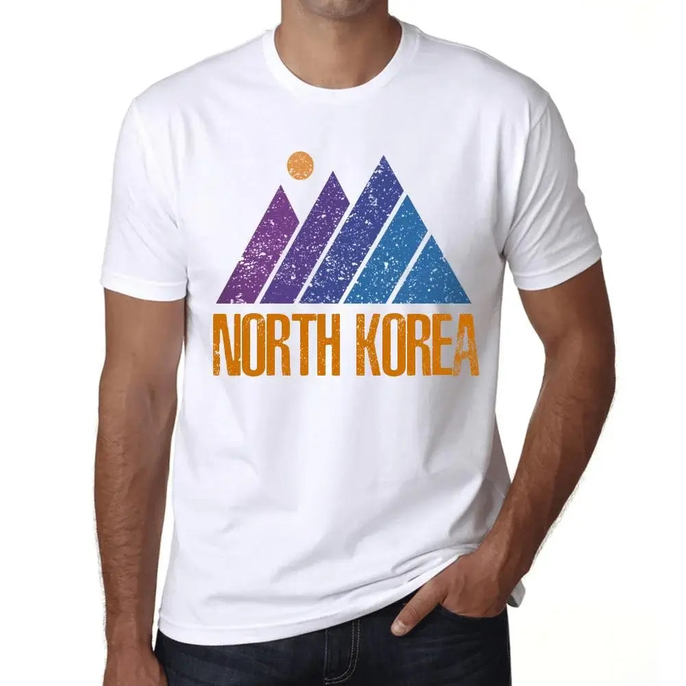 Men's Graphic T-Shirt Mountain North Korea Eco-Friendly Limited Edition Short Sleeve Tee-Shirt Vintage Birthday Gift Novelty