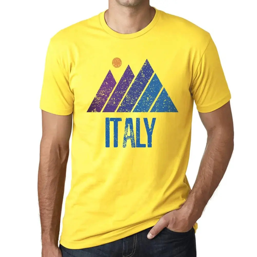 Men's Graphic T-Shirt Mountain Italy Eco-Friendly Limited Edition Short Sleeve Tee-Shirt Vintage Birthday Gift Novelty