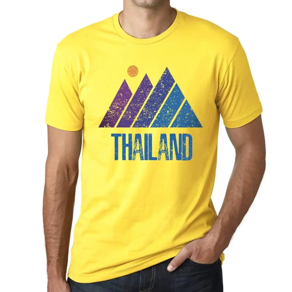 Men's Graphic T-Shirt Mountain Thailand Eco-Friendly Limited Edition Short Sleeve Tee-Shirt Vintage Birthday Gift Novelty